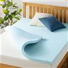 Best Price Mattress Topper in memory foam ventilato da 3,8 cm, con infusione di gel rinfrescante, certificato CertiPUR-US, gemello