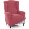 FAVERTI® Fodera super elastica per poltrona, 1 posto da 70 a 100 cm, modello NOVELE | Fucsia chiaro | Protezione di qualità in tessuto jacquard al tatto cotone | Protezione per poltrona paraorecchie