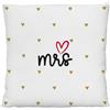 GRUSS & CO Cuscino con motivo Mr. & Mrs. | Cuscino di peluche in poliestere, 25 cm x 25 cm, motivo double-face, con anello da appendere, regalo di nozze, per coppie, per due | 73873