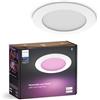 Philips Hue White and Color Ambiance Smart Slim, Luce da incasso, 170 mm, 1200 lm, Compatibile con Bluetooth, controllo vocale con Alexa, Apple Home e Google Assistant, bianco