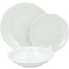 Tognana AZ Bianco, servizio piatti 18 pezzi per 6 persone, porcellana, bianco, Made in Italy
