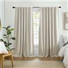 Elrene Home Fashions Solace - Tenda a pannello 100% oscurante a risparmio energetico, con tasca per asta/linguette posteriori, per soggiorno, camera da letto, casa, ufficio, 132 x 213 cm, lino