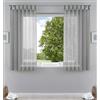 Gardinenbox 61000CN - Set di 2 tende trasparenti per soggiorno, in voile, con chiusura a nastro, 175 x 140 cm, colore: grigio
