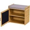 BAKAJI Panca Scarpiera Portascarpe Ingresso Casa con 2 Ripiani Porta Scarpe Chiusura ad Anta Struttura in Legno Panchina con Cuscino Imbottito in Tessuto Mobiletto Multiuso Dimensione 50x33x44cm