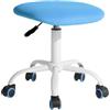 FurnitureR Sitness Bobby - Pouf per bambini, in alluminio, laccato, colore: Blu Acquario