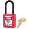 Master Lock 406RED Lucchetto di Sicurezza in Materiale Termoplastico per Installazione Elettrica, Rosso, Archetto 3,8 x 2 cm