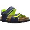 Lumberjack Bing, Sandali, Navy Blue/Acid Green, 28 EU