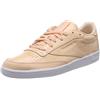 Reebok Club C 85 Patent, Scarpe da Ginnastica Basse Donna, Beige (Beige/Weiß Beige/Weiß), 40.5 EU