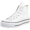Converse Ctas Lift Clean Hi Black/White, Sneaker a Collo Alto Donna, Blanc, 42 EU