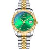 JewelryWe - Orologio da Polso da Uomo Meccanico Automatico da 36 Ore di Riserva di Carica, Lancette Luminescenti, Diamanti come Indici, Resistente all'Acqua, Design Elegante, Idee Regalo