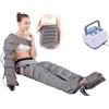 Generic Pressoterapia per Casa per Gambe e Addome, Massaggiatore Elettrico a Compressione d'Aria, 6 Camere d'Aria Pressoterapia Linfodrenaggio con Funzione di Cronometraggio, Grigio