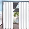 Hiseng Tende Gazebo per Esterno Impermeabili, Tende da Esterno con Occhielli Tenda per Balcone Idrorepellente 1 Pezzo Tenda Oscurante da Esterno Termica per Giardino (132x160cm,Bianco)