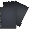 DY.2ten 10 Fogli Divisori Raccoglitori ad Anelli A4,11-fori Nero Filler Pagine Divisorio Pagina Indice Tab, per Scuola o Ufficio, A4 Cartoncini Separatori per Raccoglitori ad Anelli