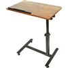 XDAILUYYDS Scrivania per Computer con Ruote, Portatile Tavolo Laptop Tavolo, Altezza Regolabile, Scrivania Mobile Tavolino da Letto, Tavolino da Divano (60x34.5x58-90cm Ciliegia gialla)