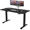 POKAR Scrivania Motorizzata Regolabile in Altezza Scrivania Elettrica (Nero, 160 x 80)