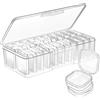 Qualsen Scatole Plastica con Coperchio, 20 Pezzi, 3.5 x 3.5 x 1.8 cm