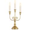 Sziqiqi Portacandele In Metallo Dorato - Portacandele Alti 29,5 Cm A 3 Bracci Per Candele Coniche Centrotavola A Lume Di Candela Decorazioni Per Mensole Di Natale