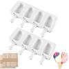 anshuke 2 stampi per ghiaccio in silicone, stampo per gelato, per alimenti, gelato, frutta, dessert, stampo per cioccolato con 100 bastoncini di legno
