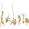 XYQXYQ Set di 6 Sculture Decorative per Pareti con Uomini Arrampicanti, Arte Decorativa per Pareti Stile Nordico Moderno e Semplice, Sculture Arrampicante Casa e Ufficio