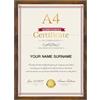 Giftgarden Cornice A4 Marrone Rustico, Portafoto da Tavolo e Parete, Decorazione per Casa, Ufficio, Azienda,1 Pezzo