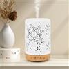 GuKKK Diffusore di Oli Essenziali, GuKKK Diffusore di Aromi in Ceramica 100ML, Ultrasuoni Umidificatore Diffusori Oli Profumati Nebulizzator, con 4 Timer e 7 Colori LED Luce Notturna, per Yoga Casa Ufficio