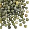 OLYCRAFT 116pcs 6mm Perline di Giada Verde Naturale Perle di Pietra con Foro di 1 mm per la creazione di Gioielli Fai da Te Braccialetto Collana
