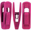 Andiker Set di 20 clip in velluto per appendere vestiti, clip per pantaloni in velluto, mollette (rosa B)