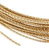 BENECREAT 10m 1mm Filo di Rame Testurizzato Filo di Colore Oro Filo di Rame di Media Durezza con Incisione Intrecciata per Gioielli, Lavori Artigianali