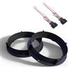 Audioproject A416 - Set di anelli per altoparlanti + cavo adattatore compatibile per VW Golf 6 7 Passat Bora Beetle Seat Leon Toledo Ateca Skoda Fabia Oktavia Yeti 165mm adattatori per altoparlanti