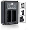 JJC Caricabatterie USB doppio per fotocamera digitale Olympus E-M5 Mark III, E-M10, E-M10 II, E-M10 III, E-PL9, E-PL8, E-PL7, E-PL6, E-PL5, STYLUS 1, per batteria Olympus BLS-1/BLS-5/BLS-50