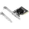 ELUTENG USB C PCIe Card 2 port 2 x 10Gpbs, PCI Express PCIe X4 USB C 3.2 Gen2 scheda di espansione 20Gbps con dissipatore di calore di grande area per PC desktop Windows 11/10/8/7/XP