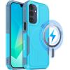 MOBESV Cover Magnetica per Samsung Galaxy A16 5G 6,7 Pollici, Custodia Compatibile con MagSafe, Cover Antiscivolo Opaca e Satinata, Celeste