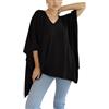 Win's Poncho in cashmere - Made in Italy, Nero , Taglia unica
