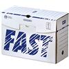 FAST Enveloppebulle - Lotto di 10 scatole per archivio in cartone, dorso 15 cm, colore: Bianco/Blu 100725875