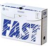 Fast - Set di 10 scatole archivio manuali Bianco/Blu Dos 8cm Blanc/Bleu