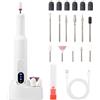 Brencco Fresa per Unghie Professionale Senza Fili, 18.000 RPM - Kit 12 in 1 con Display LCD, 8 Punte e Ricarica USB-C: Ideale per Manicure e Pedicure Precisi a Casa
