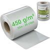 workingHOUSE Schermo privacy in PVC per recinzione a doppio picchetto - schermo privacy da giardino con clip - 450g/m² - 35m x 19cm, schermo privacy per recinzione, pellicola per recinzione (Grigio chiaro)
