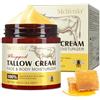 Buyourtaste Beef Tallow Creme, Whipped Beef Tallow Skin Care, Sego di Manzo Biologico 100% Naturale Nutrito con erba, Idratazione intensa & Cura Anti-Aging, Tallow And Honey Balm per Barriera Cutanea Rinforzata