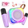 Avaxtt Karaoke per Bambini con 2 Microfono Wireless Karaoke, Regalo Bambina 3-12 Anni Microfono Bluetooth Bambini Giochi Bambina 3-12 Anni Canta Tu Karaoke Bambini Unicorno Bambina Regalo Natale