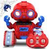 Ophy Robot Bambini, Funzione di Proiezione Innovativa, Robot Telecomandato con Controllo Gestuale, Occhi a LED, Musica, Robot Giocattoli per bambini e bambine (rosso)