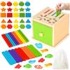 Fantspati Giochi Montessori 1 Anno, Giochi Legno Montessori Bambini Gioco Ordinamento Colori e Forme, Scatola Giocattoli Montessori 1 2 3 Anni, Giochi Educativi Sensoriale Bambini, Regalo per Bambina