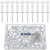 JTAREA 130 Pezzi 4,8 × 16 mm Rivetti Ciechi in Alluminio con Rondelle Rivetti Pop Ciechi Ribattini Rivetto Aperti Blind Rivets (Argento)