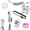 suaywo Bidet Portatile Kit Rubinetto Bidet a Doppio Getto per WC con Flessibile a Molla e Supporto per la Pulizia di Bagni, Cucine e Balconi