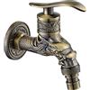 YeenGreen Rubinetto in Ottone Montaggio a Parete Solido, rubinetto in ottone, Dellacqua Classico Faucet per casa, cucina, bagno, giardino esterno