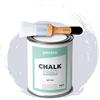 PECTRO Chalk Paint Vernice a Gesso 750ml + Pennello Tondo in Legno Pack - Pittura per Mobili Senza Carteggiare - Chalk Paint Bianco e Colori per legno Efetto Polvere (GRIGIO CHIARO)