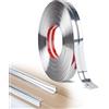 EFUTURETIME Modanatura Decorativa Adesiva Argento per Pareti 2cm × 10m Modanatura Angolare Flessibile per Battiscopa Finestra Porta Bordi Protezione Armadi Soffitto, Argento Lucido Specchio