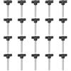 QUARKZMAN 20 Pezzi Manopole ad Ala M8 x 50mm Filettatura Maschio Plastica Manopole a T Manopole Filettate Maniglie di Serraggio a Mano Vite a Pollice, Nero