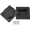 Malimali Confezione da 2 maniglie per porte scorrevoli da incasso, quadrate da 70 mm, in acciaio inox, per porta a scomparsa, armadio, porta della cucina, armadio (nero opaco)