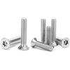 ANSIEDIO Acciaio Inox Testa Svasata Plum Blossom (TORX) con Colonna Bulloni Viti a Testa Piatta Cava Esagonale con Ago Vite Antifurto, M4×6mm,20 pcs