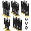 LoyalaEU Loyala 15Pezzi Titanio Lame Utensile Multifunzione Accessori per Utensili Oscillanti Lame Multifunzione Compatibili con DeW Makita Rockwell Bosch Milwaukee (15pz)